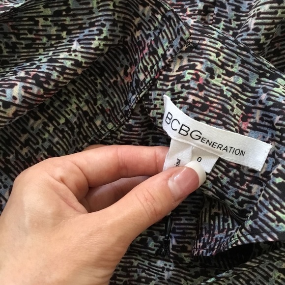 BCBGeneration Cold Shoulder Watercolor Dress - Picture 10 of 11